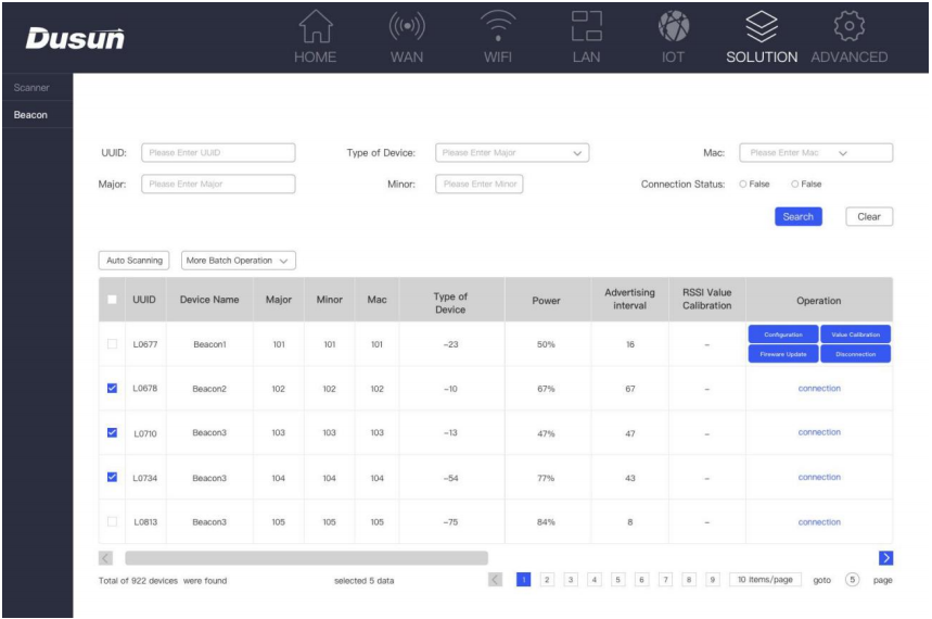 BLE Searchfilter