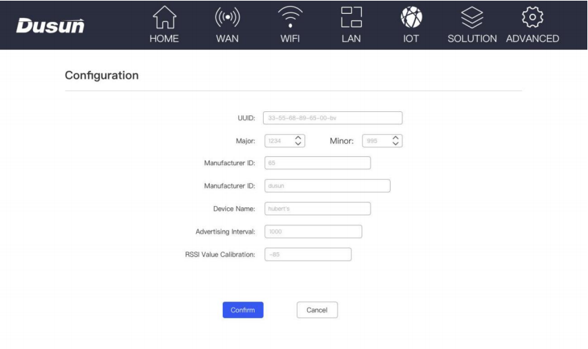 BLE configuration