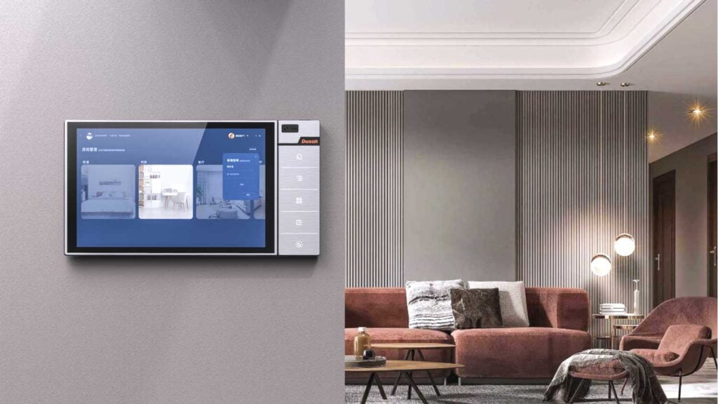 Panneau de commande domotique DSGW-120V2 avec écran tactile 5 4 3