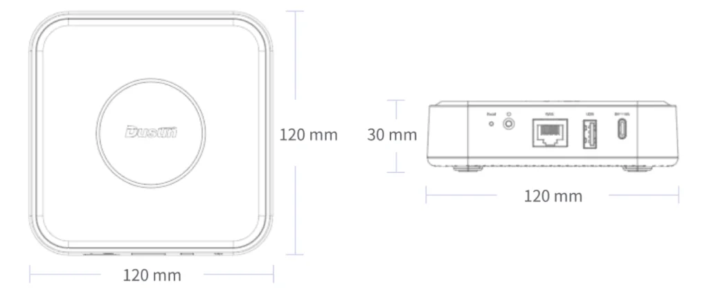 Sizes of DSGW-210 Home Assistant Hub & Controller