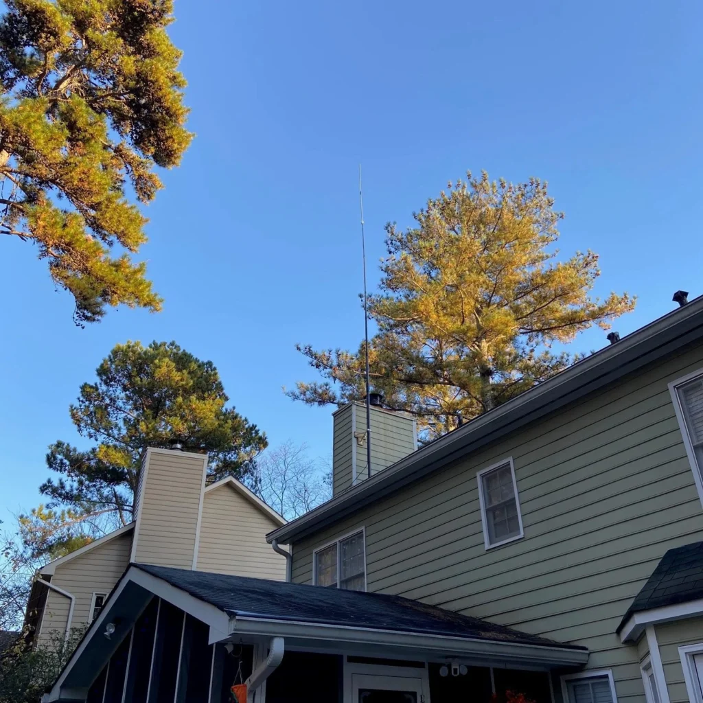Fiberglass Helium Antenna Mast Roof Installation rotated 1