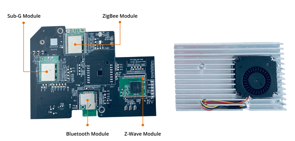 Bottom of DSGW-290 RK3568 Gateway board