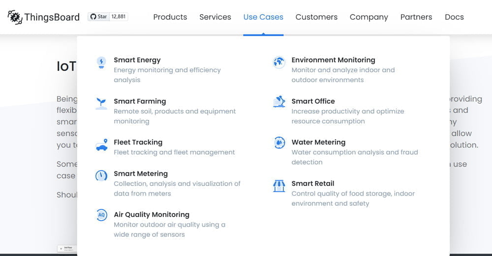 thingsboard iot solution use cases