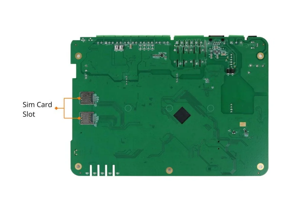 Bottom of DSGW-081 i.MX6 ULL Gateway board