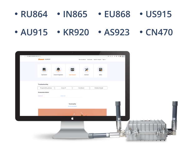DSGW-014 LoRaWAN Gateway Outdoor Waterproof IP66 with Built-in LNS Integration 7 dsgw 014 capacity lorawan frequency