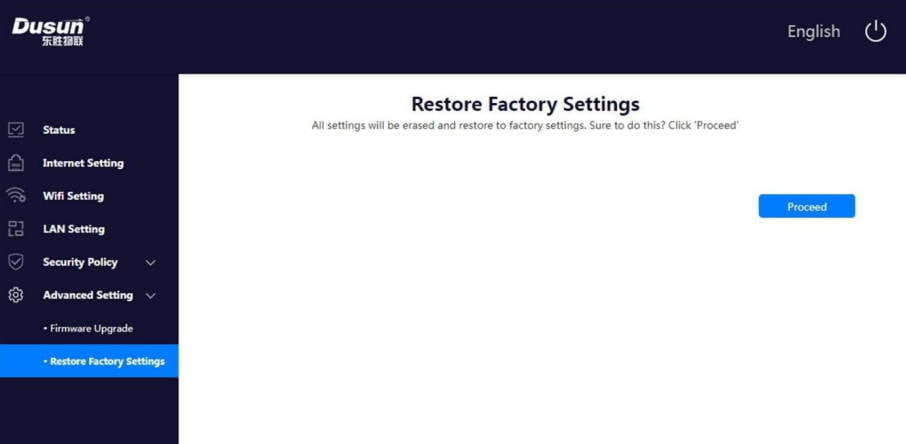 factory setting