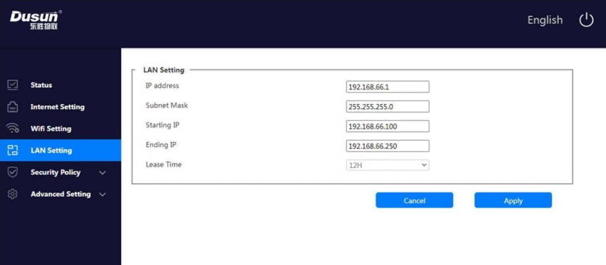 lan setting