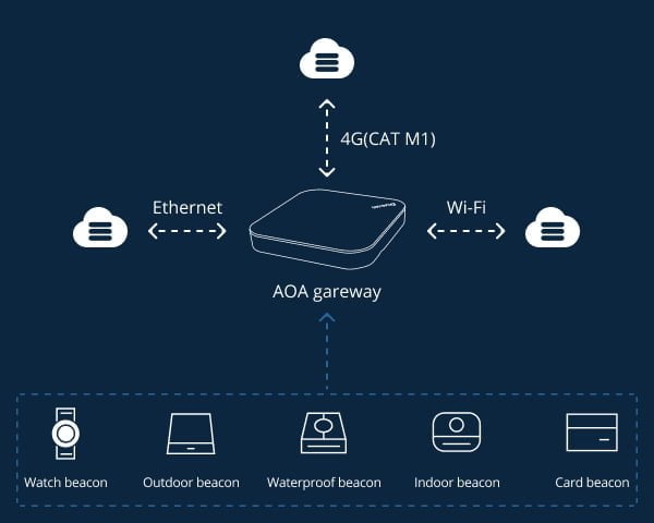DSGW-200 Bluetooth 5.1 AoA Indoor Positioning Locator 10 multiple backhaul connectivity