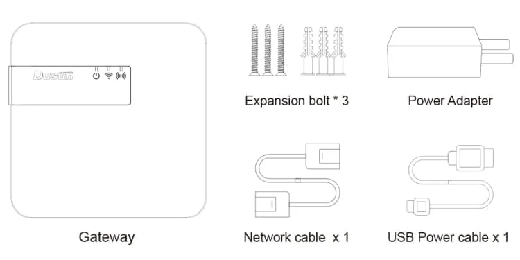 Packaging List of DSGW-092 ESP32 Gateway