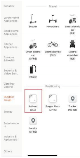 DSBC-102 Bluetooth FOB Key Finder 4 Open the Tuya APP and add device