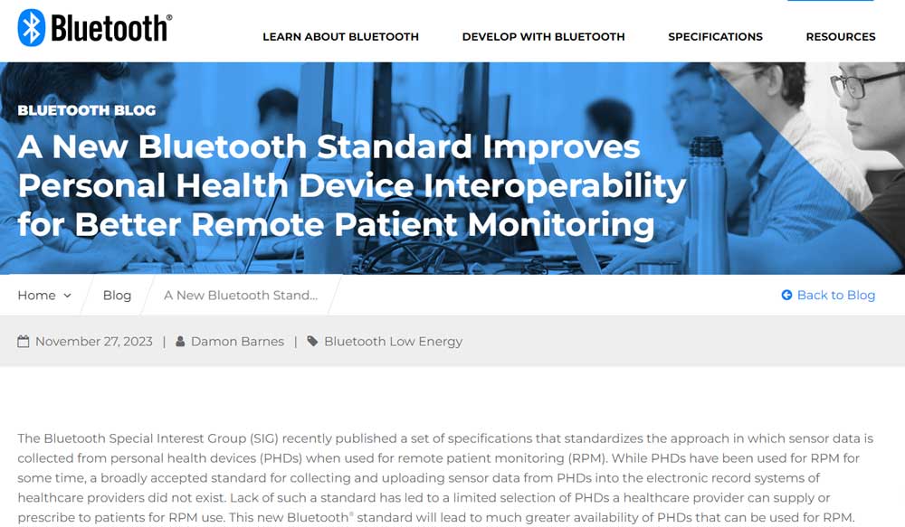 bluetooth sig announced ghs profile