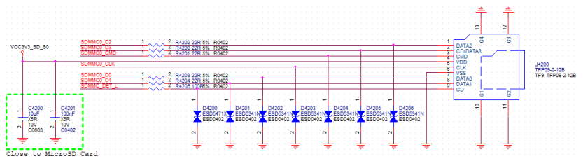 DSOM-040R Rockchip RK3588 System on Module 5 sd card interface circuit