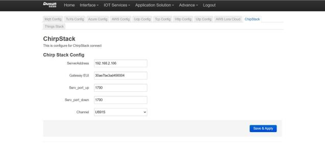 Comment se connecter Dusun Passerelle LoRaWAN vers la plateforme ChirpStack ? 8 图片 43